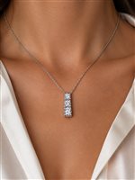 Collana Vidali Gioielli Donna in Oro bianco Zircone COOR-24-34 - COOR-24-34